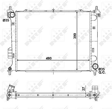 NRF Chladič, chladenie motora 56057