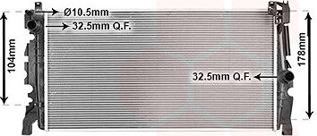 VAN WEZEL chladič, chladenie motora 06012726