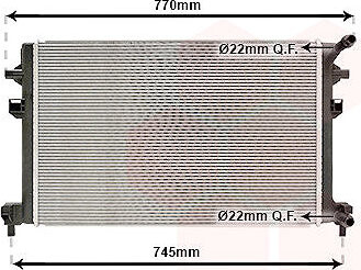 VAN WEZEL chladič, chladenie motora 03012707