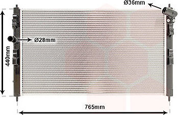 VAN WEZEL chladič, chladenie motora 09012708