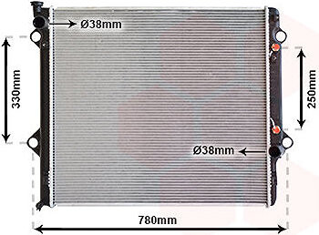 VAN WEZEL chladič, chladenie motora 53002478