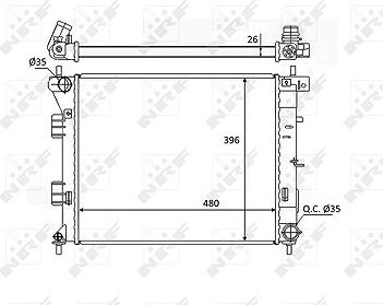 NRF Chladič, chladenie motora 58522