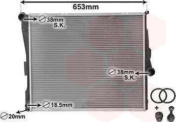 VAN WEZEL chladič, chladenie motora 06002289