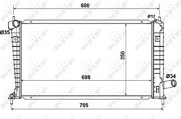 NRF Chladič, chladenie motora 53189