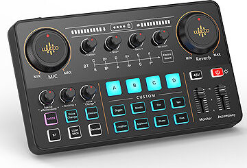 LUUCCO MI-2 Audio Interface with Mixer a Sound Card