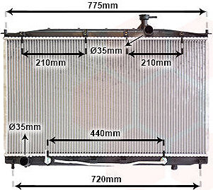 VAN WEZEL chladič, chladenie motora 82002174