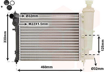 VAN WEZEL chladič, chladenie motora 40002012