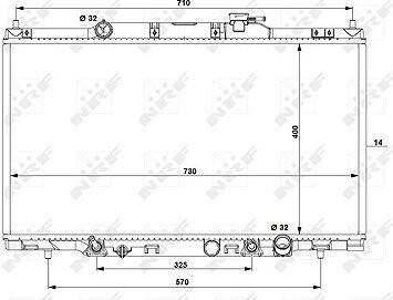 NRF Chladič motora 53574