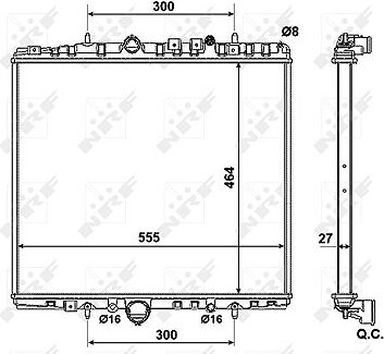 NRF Chladič, chladenie motora 58373