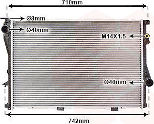 VAN WEZEL chladič, chladenie motora 06002202