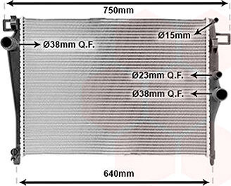 VAN WEZEL chladič, chladenie motora 30002703