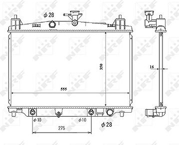 NRF Chladič, chladenie motora 53850
