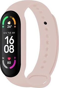 FIXED Silicone Strap na Xiaomi Band 7/Mi Band 6/Mi Band 5 ružový