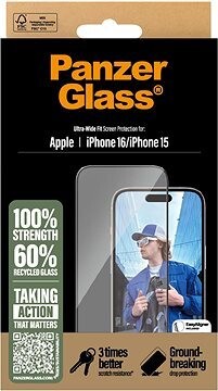 PanzerGlass Apple iPhone 16/15 s inštalačným rámčekom