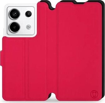 Mobiwear Soft Touch flip na Xiaomi Redmi Note 13 Pro 5G/Poco X6 5G – Červené & Čierne