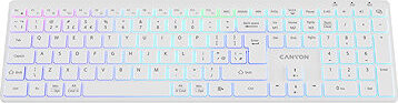 CANYON HKB-W11 EN/CS RGB Dual Mode Wireless White – CZ