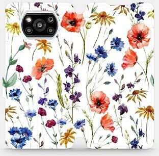 Mobiwear Flip puzdro na mobil Xiaomi POCO X3 Pro – MP04S Lúčne kvety