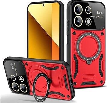 Lenuo Armor obal na Xiaomi Redmi Note 13 5G, červená