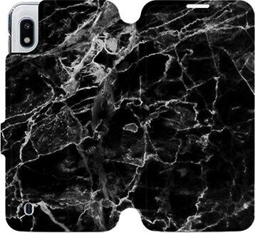 Flipové puzdro na mobil Samsung Galaxy A10 – V056P Čierny mramor