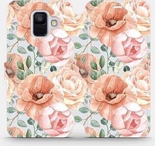 Flip puzdro na mobil Samsung Galaxy A6 2018 – MP02S Pastelové kvety