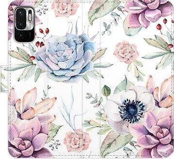 iSaprio flip puzdro Succulents Pattern pre Xiaomi Redmi Note 10 5G