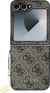 Guess 4G Charm Zadný Kryt na Samsung Galaxy Z Flip6 Brown