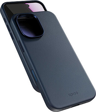 Epico Mag+ kožený kryt iPhone 17 – modrý