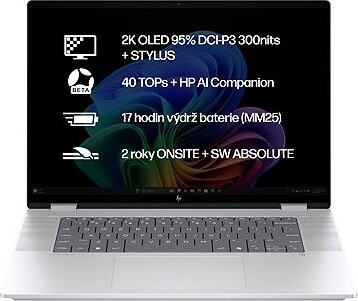 HP OmniBook X Flip AI 16-as0000nc Glacier Silver