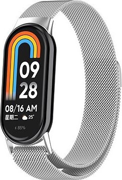 Eternico Elegance Milanese na Xiaomi Smart Band 8/9/10 silver