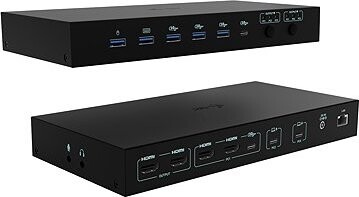 i-tec USB-C KVM dokovacia stanica pre 3 hostiteľov, Dual Display, PD 1× 92W/2× 65W
