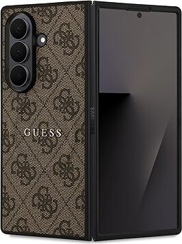 Guess PU Leather 4G Colored Ring Magnetic Zadný Kryt pre Samsung Galaxy Z Fold 7 Brown