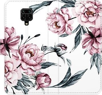 iSaprio flip puzdro Pink Flowers pre Xiaomi Redmi Note 9 Pro/Note 9S