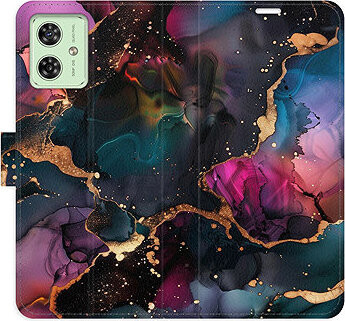 iSaprio Flip puzdro Dark Marble pre Motorola Moto G54 5G/G54 5G Power Edition