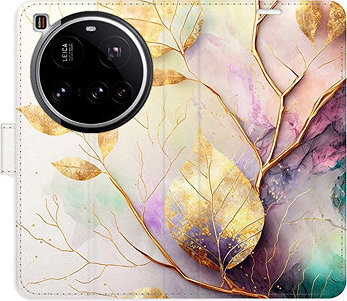iSaprio Flip puzdro Gold Leaves 02 pre Xiaomi 15 Ultra
