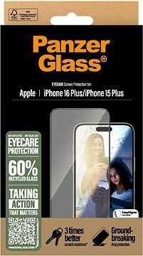 PanzerGlass EyeCare Apple iPhone 16 Plus/15 Plus s inštalačným rámčekom