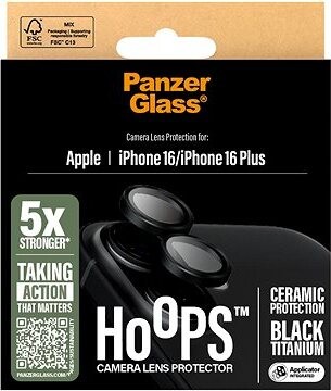 PanzerGlass HoOps Ceramic Apple iPhone 16/16 Plus čierny titán