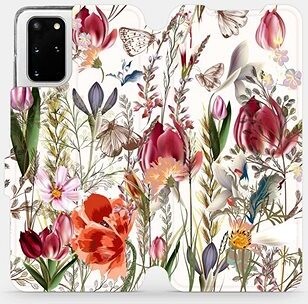 Mobiwear Flip puzdro na mobil Samsung Galaxy S20 Plus – MP01S Rozkvitnutá lúka
