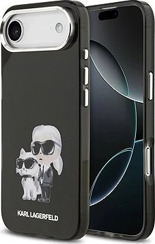 Karl Lagerfeld IML Aquarelle Karl and Choupette Zadný Kryt pre iPhone Air Black