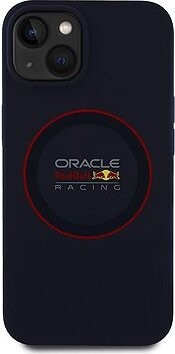 Red Bull Silicone Red Ring MagSafe Zadný Kryt pre iPhone 13 Navy