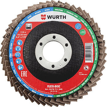 WÜRTH Lamelový brúsny kotúč Flexi-disc 115 mm, G40