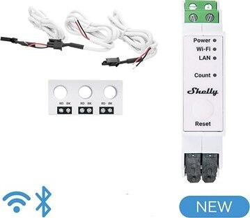 Shelly Pro 3EM 3CT63, merač spotreby vr. 3 svoriek 63 A, WiFi, LAN