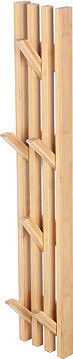 Nástenný vešiak, 80 cm, skladací, masív bambus prírodný odtieň