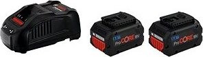 BOSCH Professional 2× akumulátor GBA ProCORE 18 V, 5,5 Ah + nabíjačka GAL 1880 CV 1.600. A02.14C