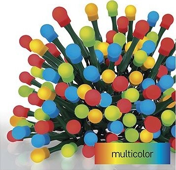 EMOS LED vianočná cherry reťaz – guľôčky, 30 m, vonkajšia aj vnútorná, multicolor, programy, časovač