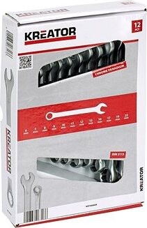 KREATOR Sada kľúčov očko/otvorený 8 – 22 mm 12 ks KRT500009