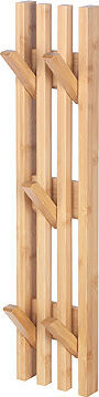 Nástenný vešiak, 60 cm, skladací, masív bambus, prírodný odtieň