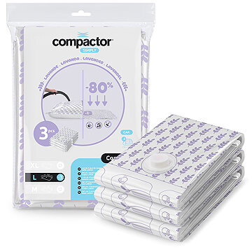 Compactor Sada vakuových pytlů Compress L 100 l, s vůní levandule, 3 ks