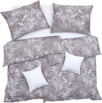 SCANquilt obliečky SATÉN DESIGN tiffany-safari sivobéžová 140 × 200/70 × 90 cm