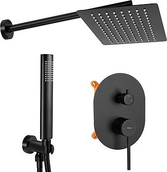 REA OVAL podomietkový sprchový set + box, čierny (REA-P8467)