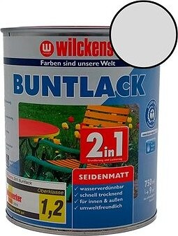 Wilckens Vodou riediteľná univerzálna akrylátová matná farba 2 v 1 sivá, WI.12460500050